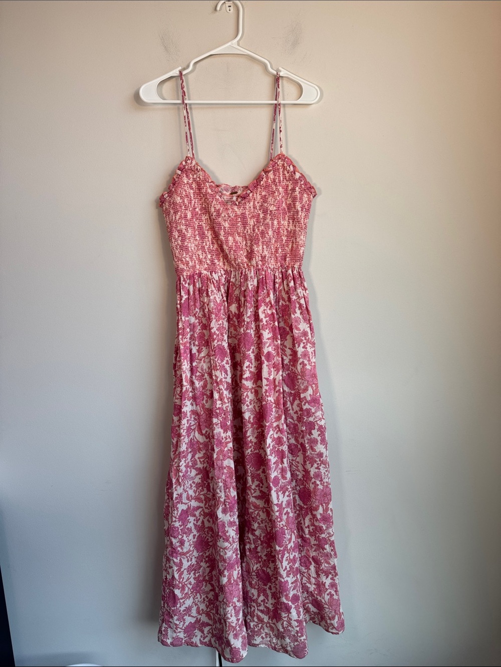 Free People Sweet Nothing Maxi Dress in Pink Pattern - L - Picture 3 of 6